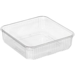 110 x 110 mm Kare Kap Şeffaf - Özge Plastik