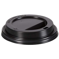 14-16 oz Plastik Sıcak içecek Kapağı Siyah - KullanatPazarı