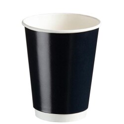 14 oz Parlak Siyah Double Wall Karton Bardak - KullanatPazarı