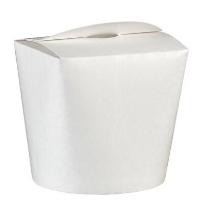 Trendpack 26 oz Beyaz Karton Noodle Kutusu - 1