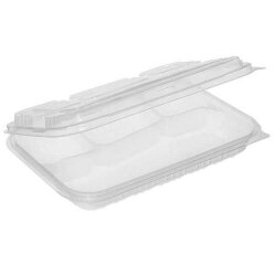 4 Bölmeli Kendinden Kapaklı Kebap Kabı - 1