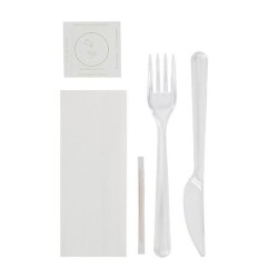 5'li Lüks Şeffaf Çatal-Bıçak Yemek Seti - KullanatPazarı