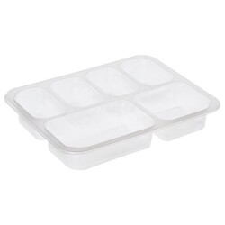 6 Bölmeli Film Yapıştırmalı Kahvaltı Kabı Şeffaf - KullanatPazarı