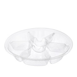 7 Bölmeli Kahvaltı Meze Kabı Seti Şeffaf Yükseklik 4,5 cm - 2