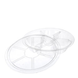 7 Bölmeli Kahvaltı Meze Kabı Seti Şeffaf Yükseklik 4,5 cm - Limera