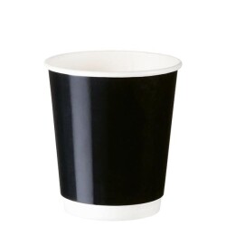 8 oz Parlak Siyah Double Wall Karton Bardak - KullanatPazarı
