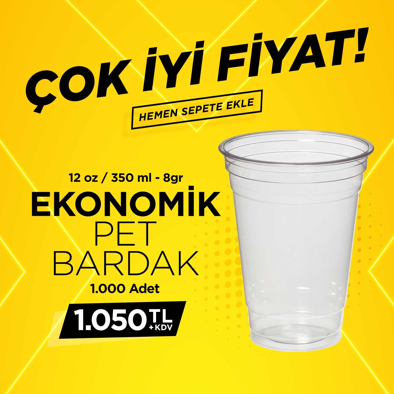 12 oz Ekonomik PET Bardak Kampanyası