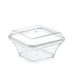 Asos Kapaklı Plastik Kare Tatlı Kabı 260 cc - Mayer