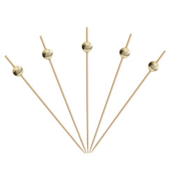 Bambu Altın İnci Top Kürdan 12cm - 1
