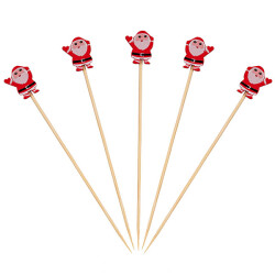 Bambu Dekoratif Noel Baba Kürdan 12 cm - KullanatPazarı