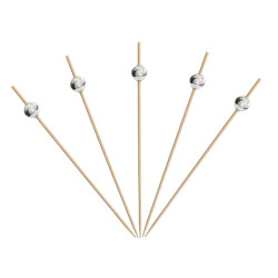 Bambu Gümüş İnci Top Kürdan 12cm - 1