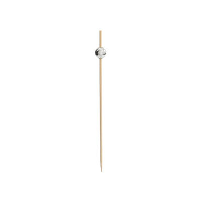 Bambu Gümüş İnci Top Kürdan 12cm - 2