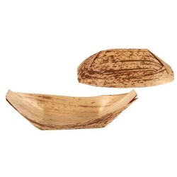 Bambu Kayık Tabak Desenli 14x7 cm - KullanatPazarı