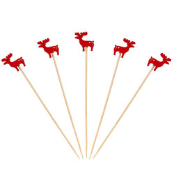 Bambu Kırmızı Geyik Kürdan 12 cm - KullanatPazarı