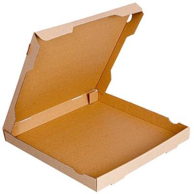 Baskısız Kraft Pizza Kutusu 33x33x3,5 cm - 1