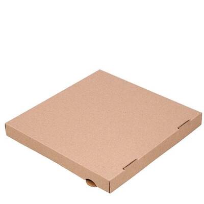 Baskısız Kraft Pizza Kutusu 33x33x3,5 cm - 2