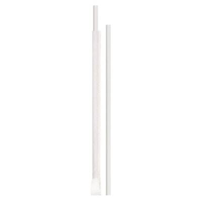 Beyaz Frozen Kağıt Pipet Kağıt Sargılı 8 x 204 mm - 1