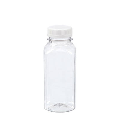 Beyaz Kapaklı Kare Pet Şişe 250 cc - 1