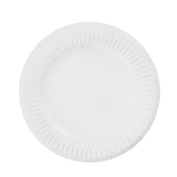 Beyaz Karton Tabak 18 cm - KullanatPazarı