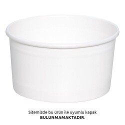 Beyaz Karton Yayvan Dondurma Kasesi 100cc - KullanatPazarı