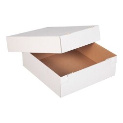 Cheesecake Beyaz Kapaklı Karton Kutu 25x25x10 - KullanatPazarı