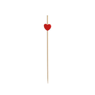 Dekoratif Bambu Kırmızı Kupa Kürdan 12 cm - 2
