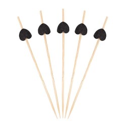 Dekoratif Bambu Siyah Maça Kürdan 12 cm - KullanatPazarı