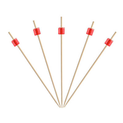 Dekoratif Küp Bambu Kürdan Kırmızı 9 cm - 1
