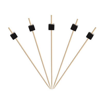 Dekoratif Küp Bambu Kürdan Siyah 9 cm - 1