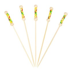 Dekoratif Sarı Örgülü Bambu Kürdan 12 cm - KullanatPazarı