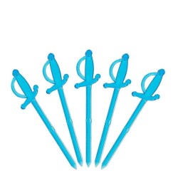 Dekoratif Sert Plastik Kılıç Kürdan Mavi 7cm - KullanatPazarı