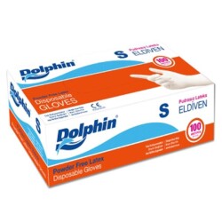 Dolphin Lateks Pudrasız Muayene Eldiveni Küçük - Dolphin