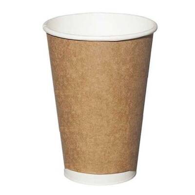 Ekonomik 16 oz Kraft Double Wall Bardak - 1