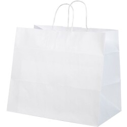 Ekonomik Beyaz Kraft Çanta Jumbo Boy 36x24x33 cm - KullanatPazarı