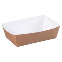 Ekonomik Kraft Karton Kayık Tabak Orta 15x9,5 cm - KullanatPazarı