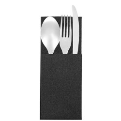 Garson Katlama Cepli Siyah Airlaid Peçete 33x33cm - KullanatPazarı