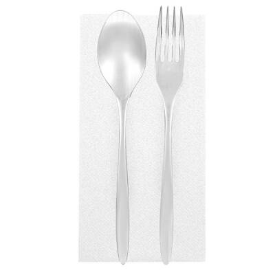 Kitap Katlama Beyaz Airlaid Kumaş Dokulu Peçete 40x40cm - 3