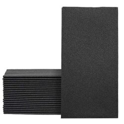 Kitap Katlama Siyah Airlaid Kumaş Dokulu Peçete 33x33cm - KullanatPazarı