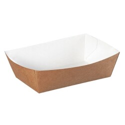Kraft Karton Kayık Tabak Büyük 17x11 cm - KullanatPazarı