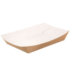 Kraft Karton Kayık Tabak Jumbo 24,5x16,5 cm - KullanatPazarı