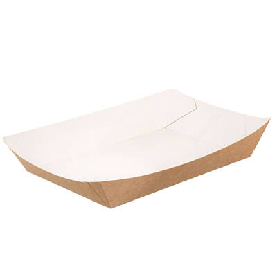 Kraft Karton Kayık Tabak Jumbo 24,5x16,5 cm - 1