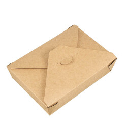 Kraft Karton Menü Kutusu 14x19.5x5 cm - 3