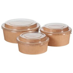 Orego Kraft Karton Salata Kasesi 1100 cc - 3