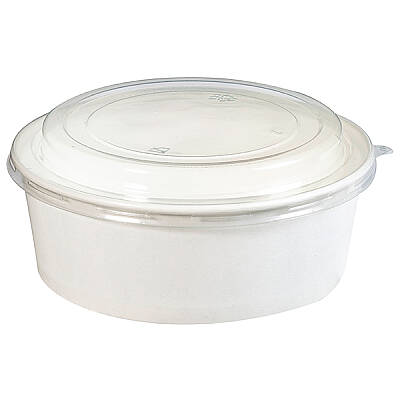 Kraft ve Beyaz Karton Salata Kase Kapağı Sıcak 1000cc ve 1100 cc - 3