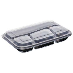 Limera Siyah Tabanlı 4 Bölmeli Kebap Kabı - Limera