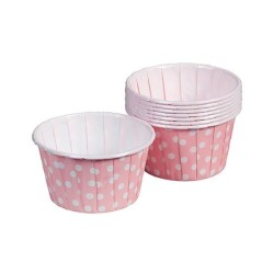 Muffin Kek Kapsülü Açık Pembe Puantiyeli 50'li - Dolphin