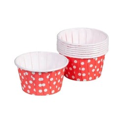 Muffin Kek Kapsülü Kırmızı Puantiyeli 50'li - Dolphin