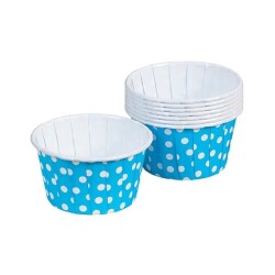 Muffin Kek Kapsülü Mavi Puantiyeli 50'li - Dolphin