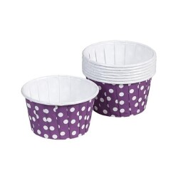 Muffin Kek Kapsülü Mor Puantiyeli 50'li - Dolphin