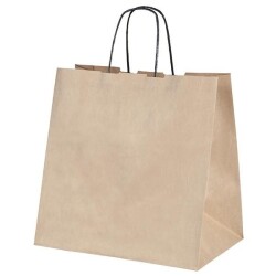 Naturel Kraft Çanta Büyük Boy Siyah Saplı 31x20x31 cm - KullanatPazarı